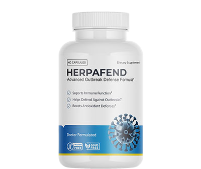 Herpafend Natural Herpes Support Supplement Bottle